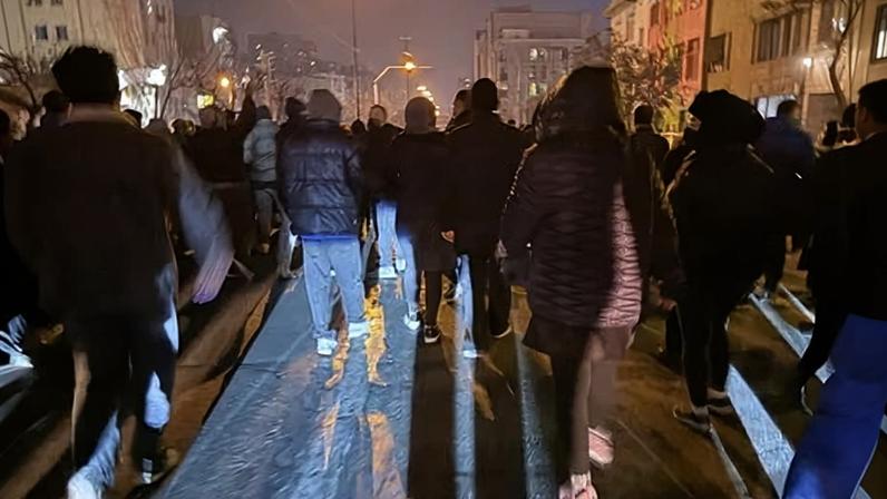An anti-government protest in Tehran last week. The US president probably has few to no workable military options to help them.