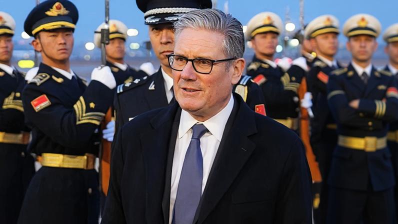 Keir Starmer, who is visiting China with a delegation from British businesses and cultural institutions, said it was ‘a really fundamental argument of principle’. Photograph: Carl Court/PA