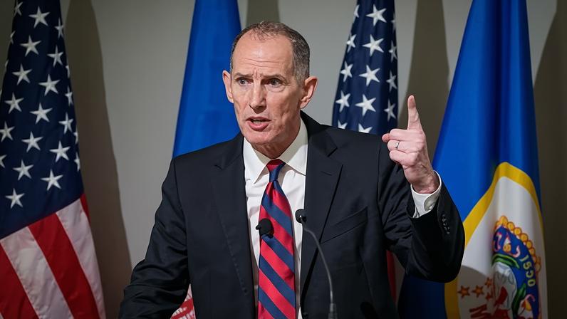 Minneapolis attorney Chris Madel speaks at his office in Minneapolis on 01 December 2025.