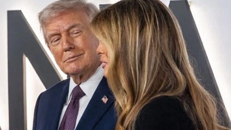Donald Trump and Melania Trump at the Melania premiere on Thursday.