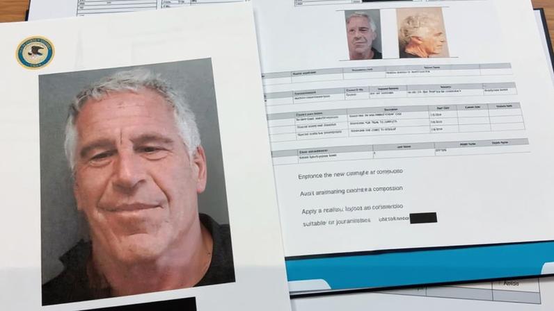 Some of the documents that were included in the latest release of the Epstein files by the US justice department.