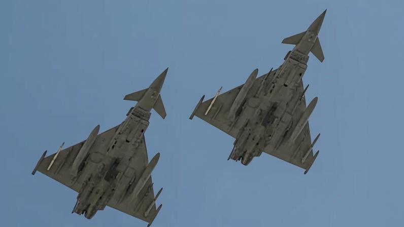 The RAF’s 12 Typhoon squadron moved from Lincolnshire to Qatar.