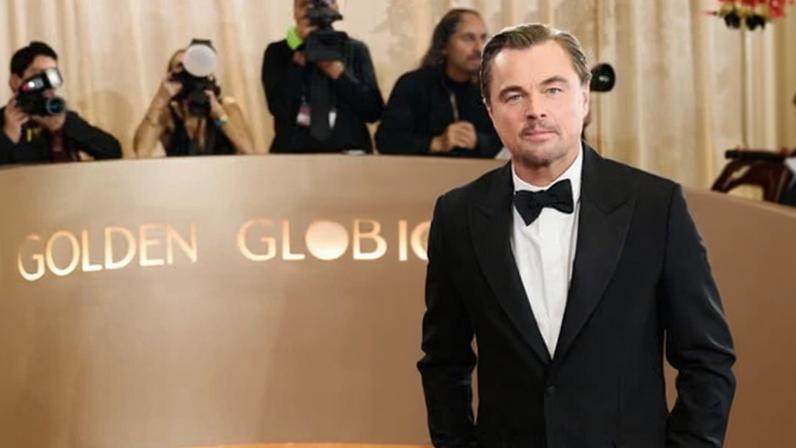 Leonardo DiCaprio at the Golden Globes in Los Angeles on Sunday.