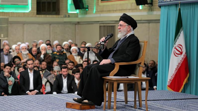 Iran's Supreme Leader Ayatollah Ali Khamenei speaks during a meeting in Tehran, Iran, January 17, 2026. Office of the Iranian Supreme Leader/WANA (West Asia News Agency)/Handout via REUTERS