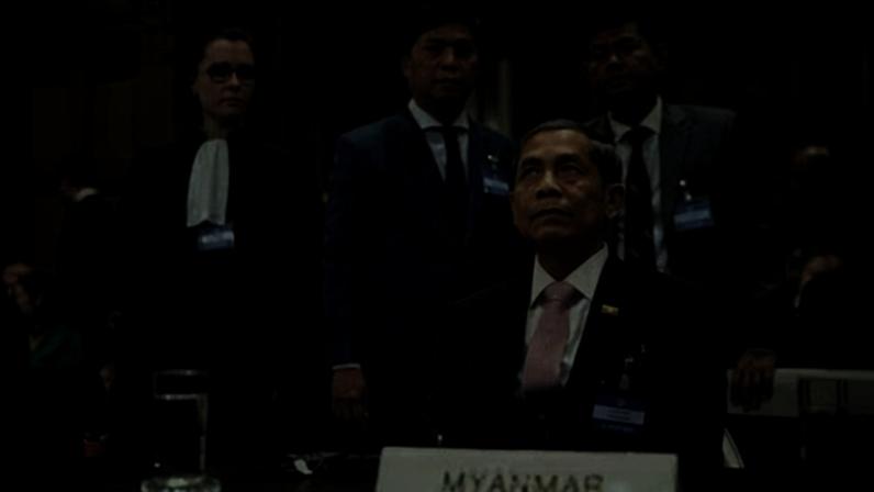 El ministro de la Presidencia de Myanmar, Ko Ko Hlaing, este lunes en el Tribunal Internacional de Justicia de La Haya.