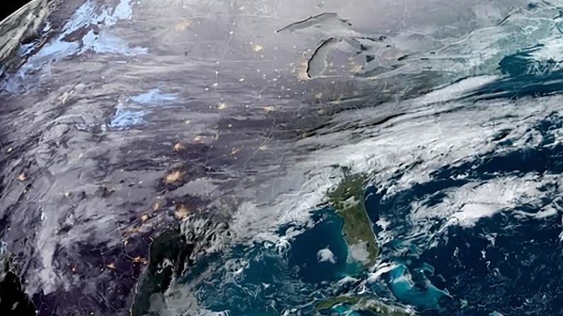 The weather system over the US on Friday.