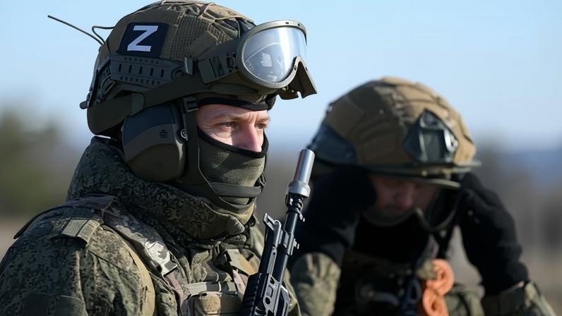 Russian soldiers on a training exercise in Rostov region this week. The army’s new drones have an estimated top speed of 600km/h.