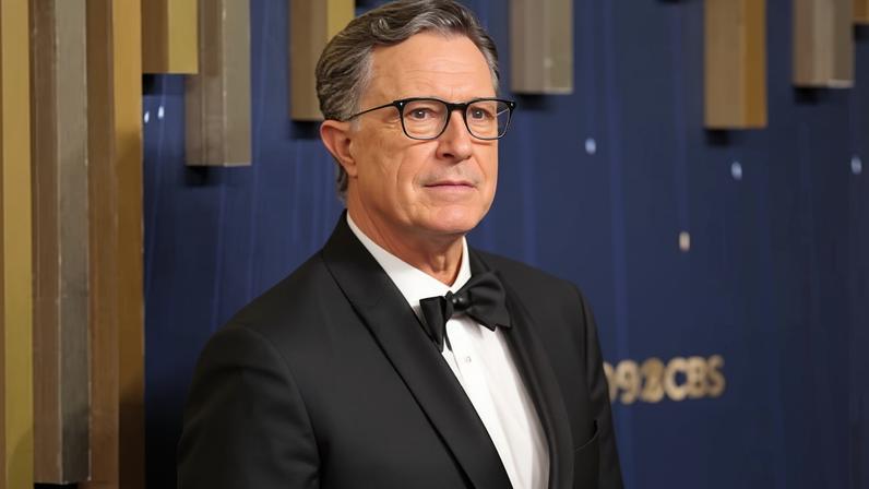 Stephen Colbert at the 77th Emmy awards in Los Angeles, California, on 14 September 2025.