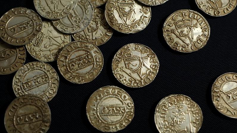 Coins from a hoard from Harold II’s short reign, probably buried on the eve of battle in 1066.