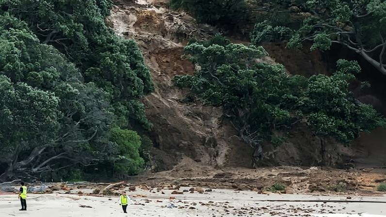 A search is underway by local emergency services for missing people at Mount Maunganui in Tauranga after a landslide smashed into a campsite leaving multiple people missing.
