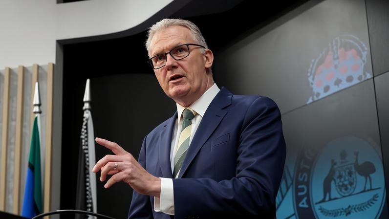 The home affairs minister, Tony Burke, says no Australian government has been able to ban Hizb ut-Tahrir as the group hasn’t met the ‘violence threshold’. Photograph: Hilary Wardhaugh/AAP
