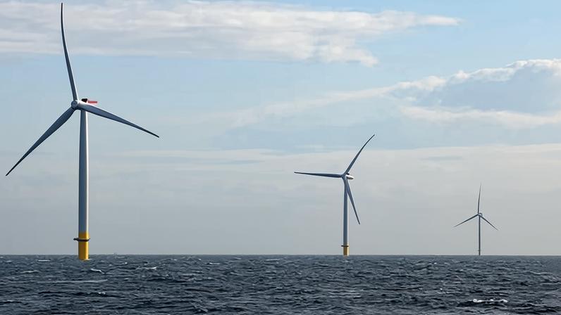The Hornsea One windfarm, off the Yorkshire coast. The new windfarms will directly connect to multiple nations.