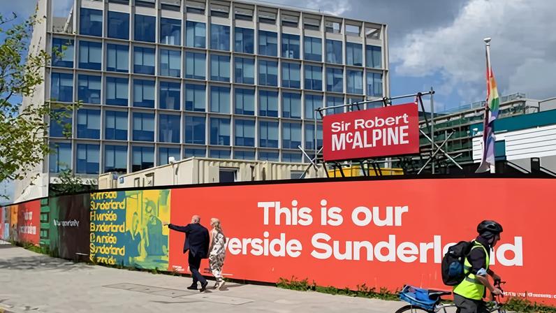 The Riverside area of Sunderland. Experts said if net zero jobs were prioritised elsewhere it would ‘reinforce current disparities’ and leave cities such as Sunderland behind.