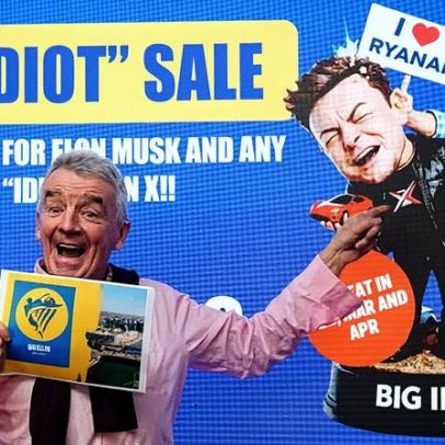 Ryanair pode usar Starlink no futuro, apesar de desavença com Elon Musk