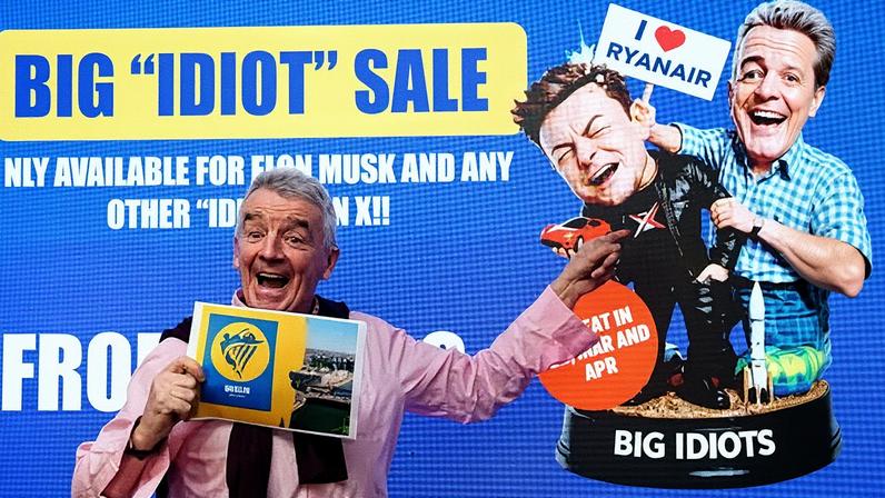 Ryanair chief executive Michael O’Leary launched a sale after he and Elon Musk called each other an ‘idiot’. Photograph: Brian Lawless/PA