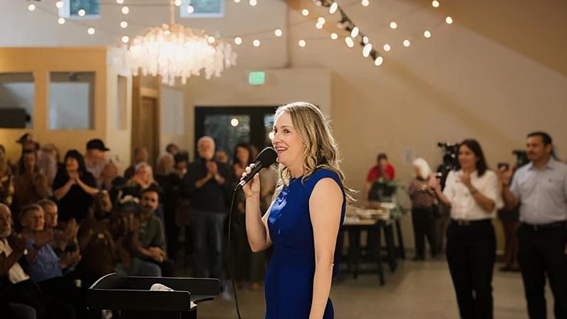 Audrey Denney at a campaign event.
