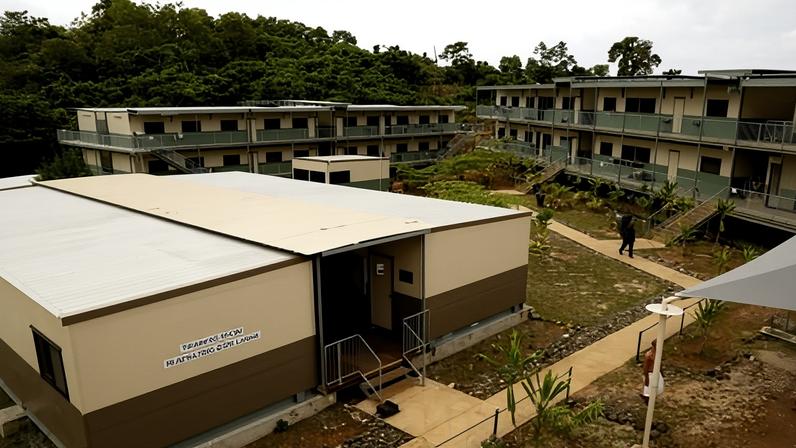 The man was held in detention on Manus for three years in ‘harsh conditions’.
