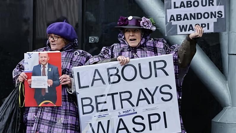 ‘Waspi women’ protesting against what they say is pension injustice in Glasgow last year.