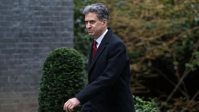 Ed Miliband outside Downing Street