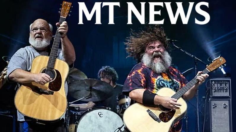Kyle Gass (left) and Jack Black of Tenacious D perform in Charlotte, North Carolina in 2023. Gass has confirmed the band will return after they went on hiatus due to a controversial joke about the assassination attempt on Donald Trump in 2024.
