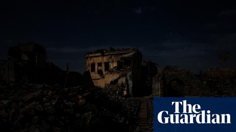 Bombed-out buildings in the Old City of Aleppo.