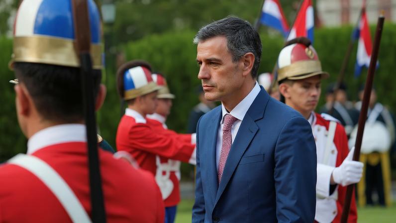 Spain's Prime Minister Pedro Sanchez visits Paraguay