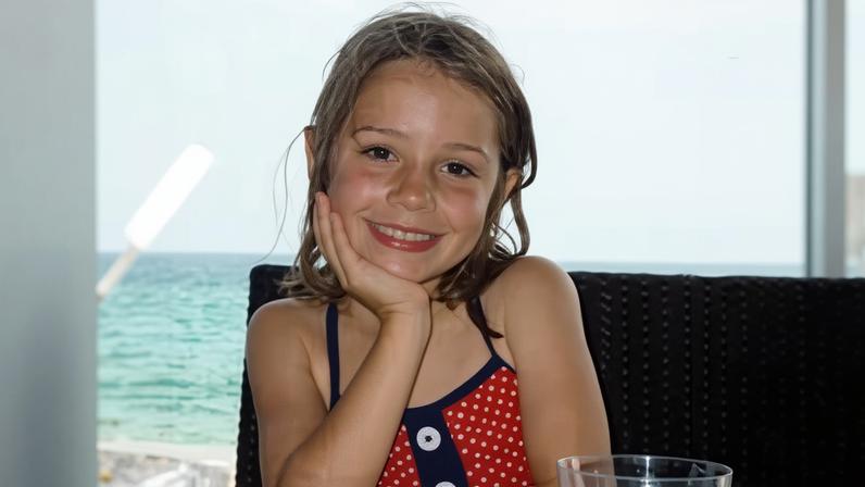 Molly Russell, when she was six years old.