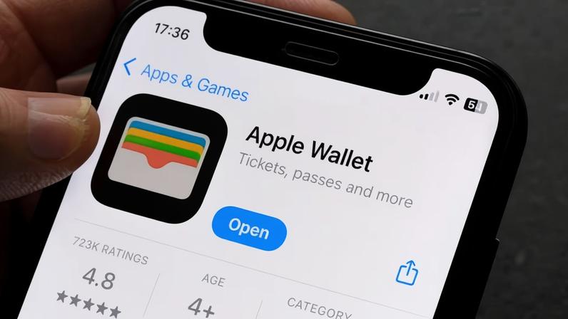 Apple Wallet app being displayed on an iPhone