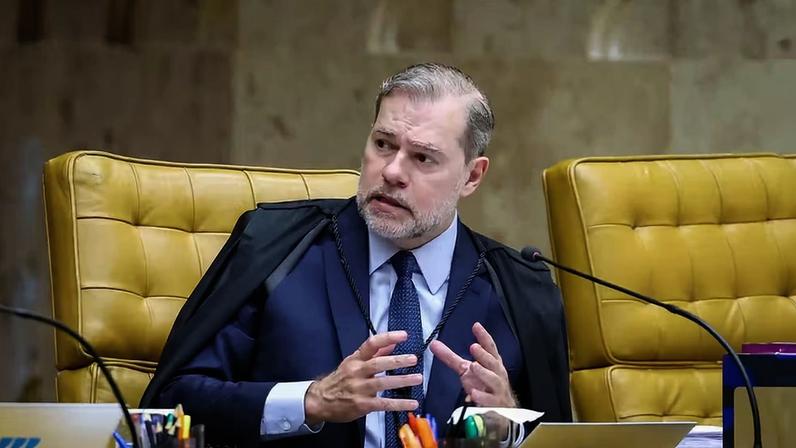 Ministro Dias Toffoli, durante a sessão plenária do STF. — Foto: Gustavo Moreno/STF