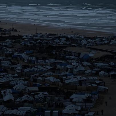 Tendas fornecidas a palestinos deslocados são inadequadas para o inverno em Gaza
