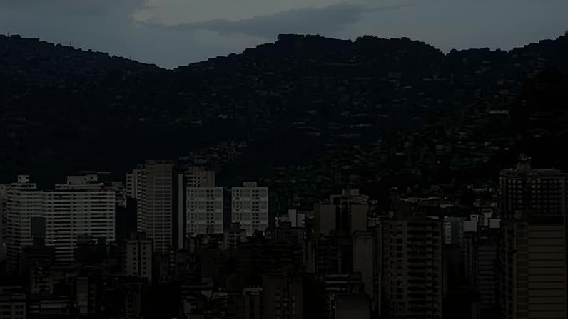 Buildings are illuminated by sunlight in Caracas, Venezuela, on 27 December 2025.