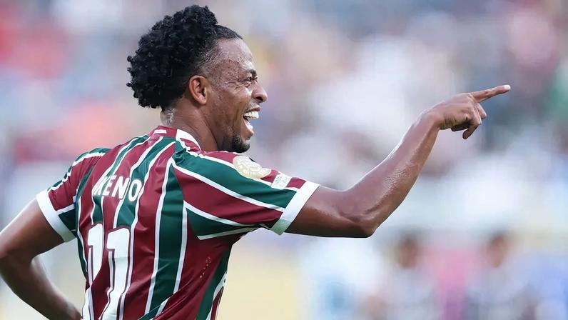 Keno comemora gol do Fluminense contra Aparecidense pela Copa do Brasil (Foto: Marcelo Gonçalves/Fluminense FC)