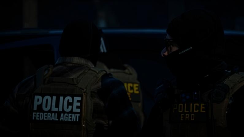 Federal agents in Minneapolis on 14 January 2026.