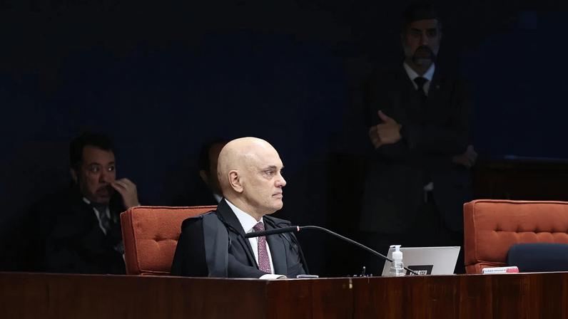 O ministro Alexandre de Moraes durante o julgamento da trama golpista. Foto: Victor Piemonte/STF