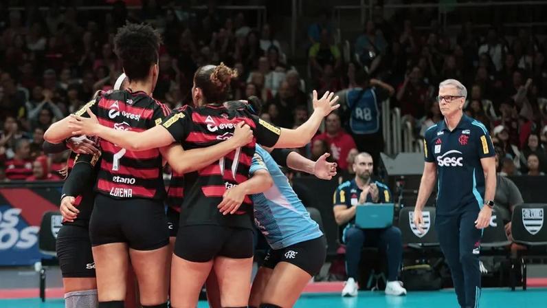 Flamengo vence Praia Clube no Maracanãzinho, pela Superliga (Foto: Mariana Sá/ Flamengo)