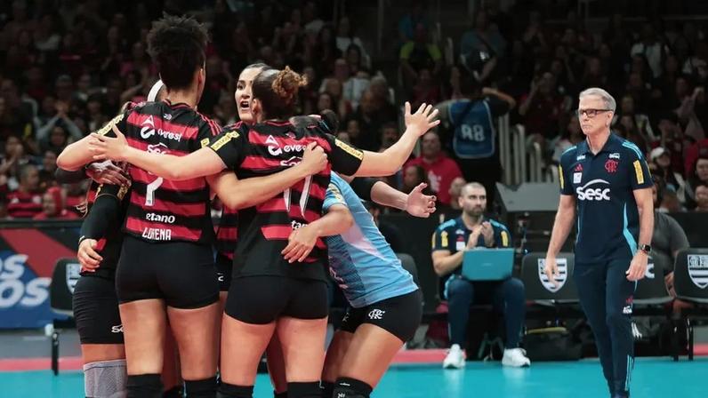 Flamengo vence Praia Clube no Maracanãzinho, pela Superliga (Foto: Mariana Sá/ Flamengo)