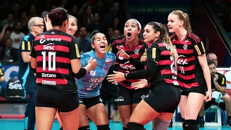 Flamengo vence Praia Clube no Maracanãzinho, pela Superliga (Foto: Mariana Sá/ Flamengo)