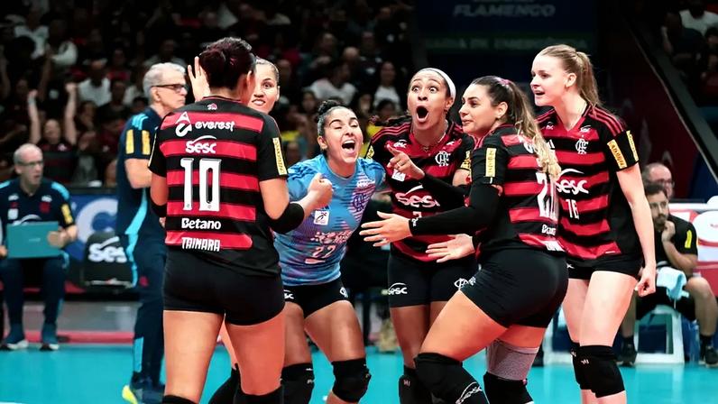 Flamengo vence Praia Clube no Maracanãzinho, pela Superliga (Foto: Mariana Sá/ Flamengo)