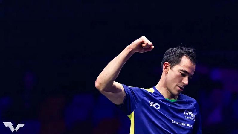Hugo Calderano no WTT Champions de Frankfurt 2025 (Foto: World Table Tennis)