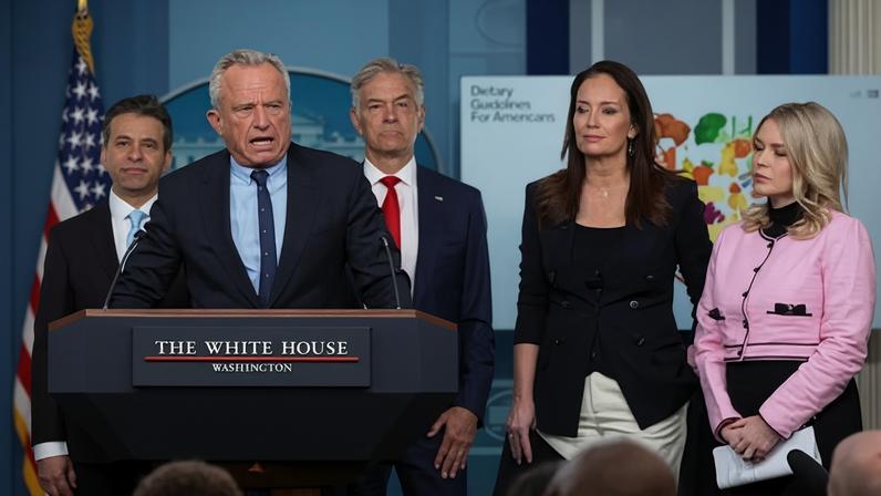 Robert F Kennedy Jr speaks at the White House on 7 January 2026.