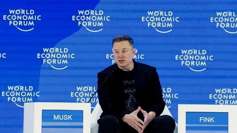 Elon Musk attends the World Economic Forum in Davos, Switzerland, on 22 January 2026.
