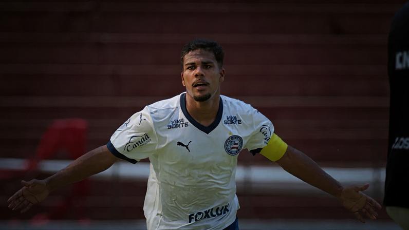 Pedrinho comemora gol do Bahia contra a Inter de Limeira na Copinha; meia é chamado por Ceni para jogar o Baianão (Foto: @RaphaMarques)