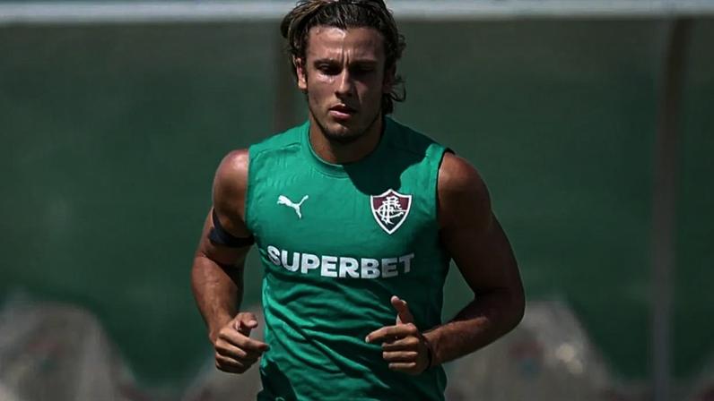 Bernal e Canobbio em treino do Fluminense (Foto: Marcelo Gonçalves / Fluminense FC)