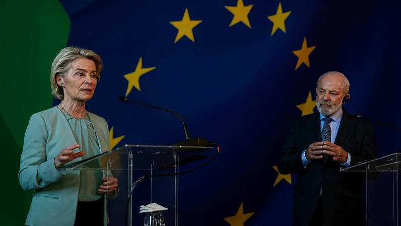 Rio de Janeiro (RJ), 16/01/2026 - O presidente da República, Luiz Inácio Lula da Silva, e a presidente da Comissão Europeia (CE), Ursula van der Leyen, durante reunião no Palácio do Itamarati antes da assinatura do acordo Mercosul - União Européia. Foto: Ricardo Stuckert/PR