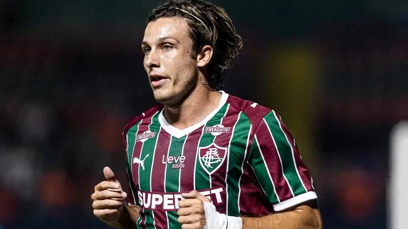 Canobbio em ação em Fluminense x Nova Iguaçu (Foto: Marina Garcia/ Fluminense FC)