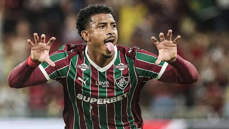 John Kennedy comemora gol em Fluminense x Flamengo (Lucas Merçon/ Fluminense FC)