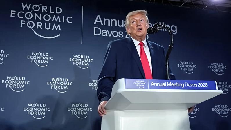 Donald Trump described clean energy as the ‘green new scam’ in his remarks at the World Economic Forum in Davos, Switzerland, on Wednesday.