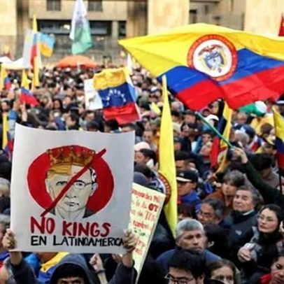 Milhares protestam na Colômbia contra intervenção de Trump na Venezuela