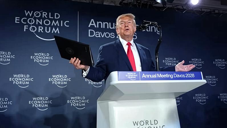 Trump at the World Economic Forum in Davos on Wednesday.