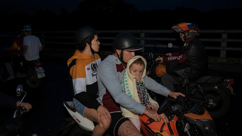 People on motorcyles in Colombia.